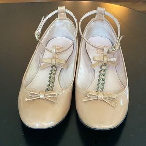 Red Valentino Leather Ballerina Style Flat Shoes